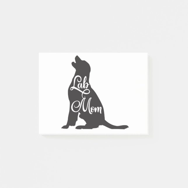Labrador Mama Funny Hund Mama - Labrador Hund Post-it Klebezettel (Vorderseite)