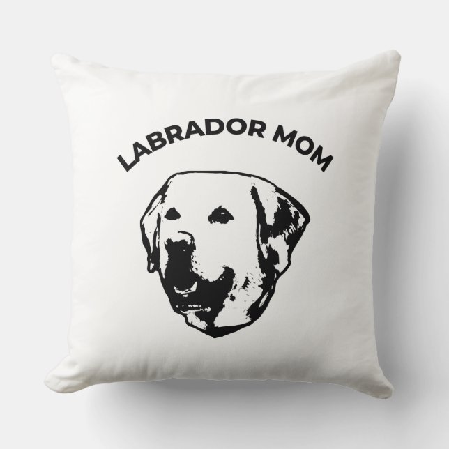 Labrador-Mama Kissen (Vorderseite)