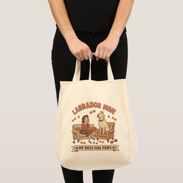 Labrador-Mama Mein Chef Hat Pfoten Tragetasche (Vorderseite (Produkt))