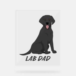 Labrador Mama SVG - Dog Silhouette & Paw Print Des Acrylschild