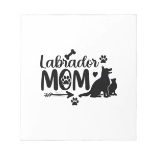 Labrador-Mama SVG � Hund-Silhouette & Pfotenabdruc Notizblock