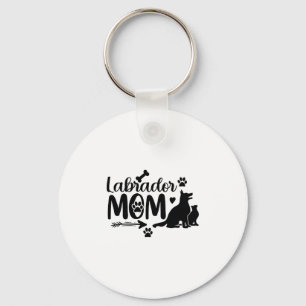 Labrador-Mama SVG � Hund-Silhouette & Pfotenabdruc Schlüsselanhänger