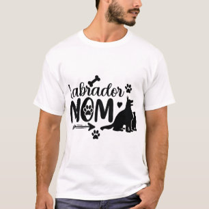 Labrador-Mama SVG � Hund-Silhouette & Pfotenabdruc T-Shirt