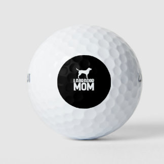 Labrador Mama Weißer Text Golfball