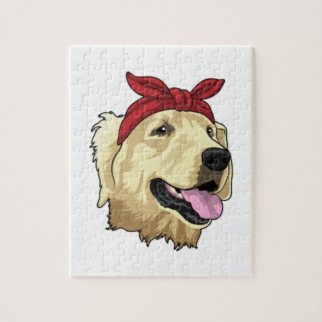 Labrador mit Bandana (Vertikal)