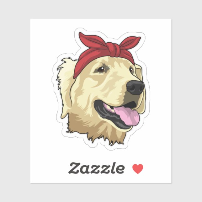 Labrador mit Bandana Aufkleber (Blatt)