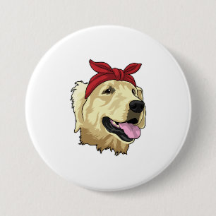 Labrador mit Bandana Button