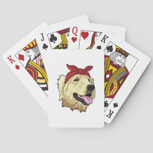 Labrador mit Bandana Spielkarten (Rückseite)