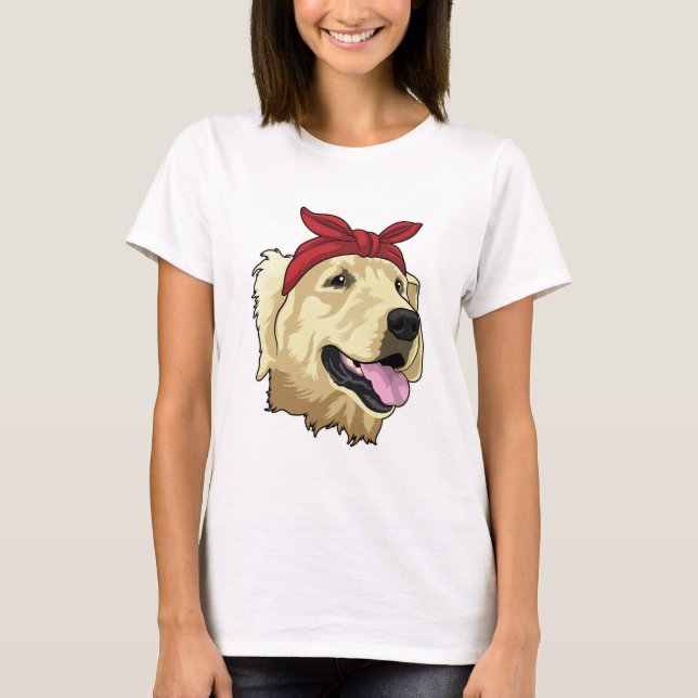 Labrador mit Bandana T-Shirt (Vorderseite)