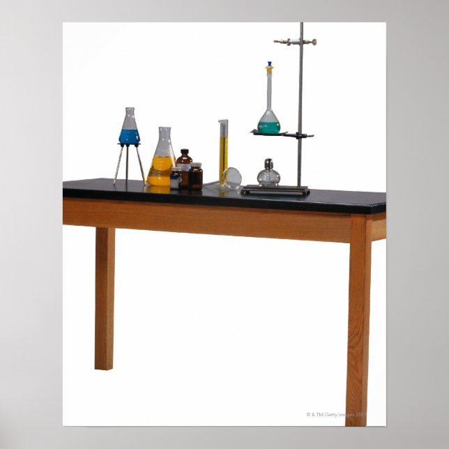 Labrador mit Chemikalien Poster (Vorne)