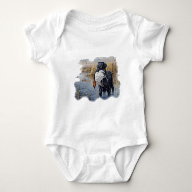 Labrador mit der Enten-Enten-Jagd Baby Strampler (Vorderseite)