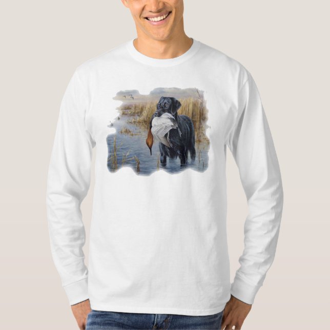 Labrador mit der Enten-Enten-Jagd T-Shirt (Vorderseite)