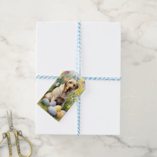 Labrador mit Ostereiern Geschenkanhänger