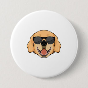 Labrador mit Sonnenbrille Button