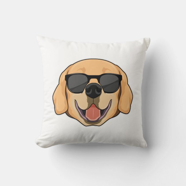 Labrador mit Sonnenbrille Kissen (Vorderseite)