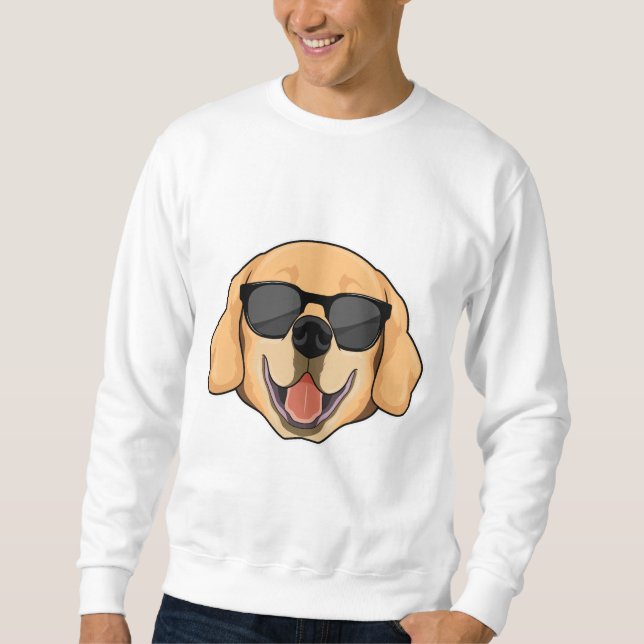 Labrador mit Sonnenbrille Sweatshirt (Vorderseite)