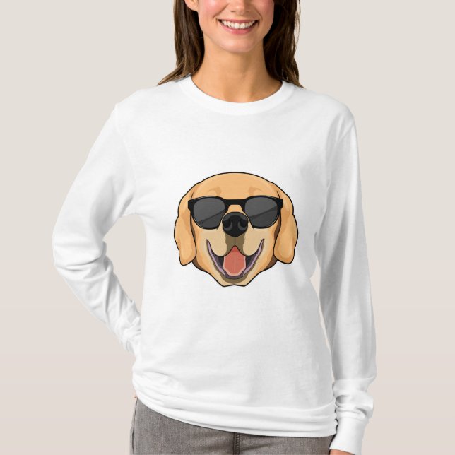 Labrador mit Sonnenbrille T-Shirt (Vorderseite)
