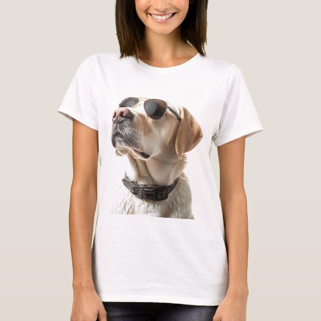 Labrador mit Sonnenbrille T-Shirt (Vorderseite)