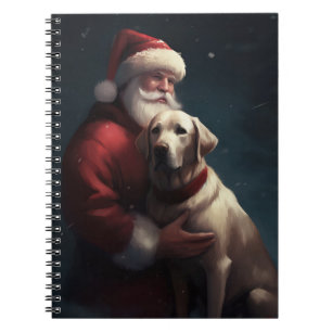 Labrador mit Weihnachtsmann Festives Weihnachten  Notizblock
