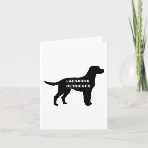 Labrador Name Silhouette Karte