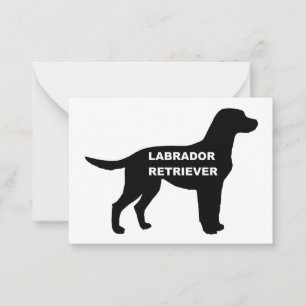 Labrador Name Silhouette Mitteilungskarte