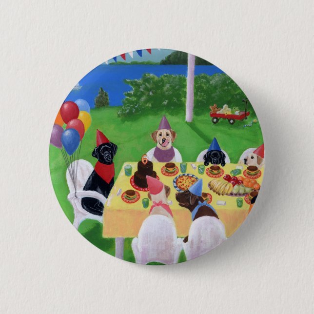 Labrador-Party Button (Vorderseite)