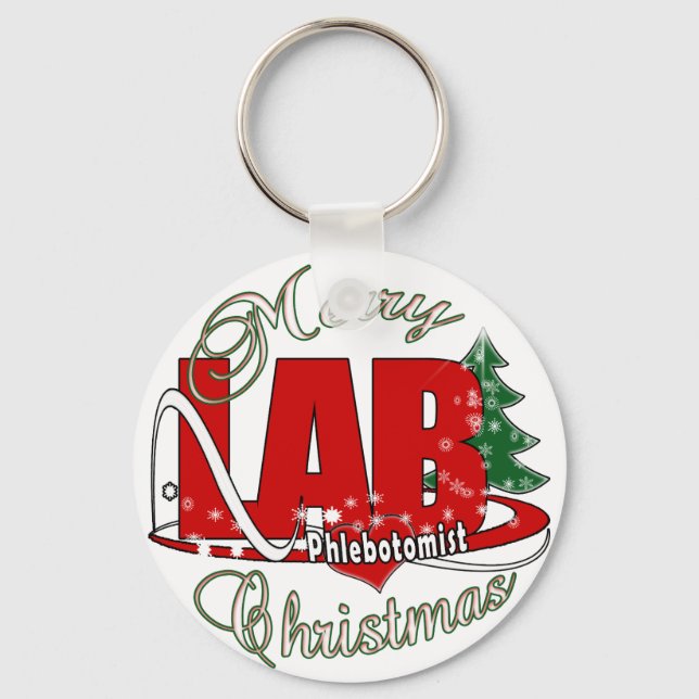 LABRADOR PHLEBOTOMIST CHRISTMAS SCHLÜSSELANHÄNGER (Vorderseite)
