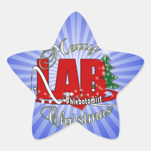 LABRADOR PHLEBOTOMIST CHRISTMAS  Stern-Aufkleber