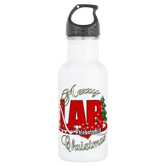 LABRADOR PHLEBOTOMIST CHRISTMAS TRINKFLASCHE (Vorderseite)