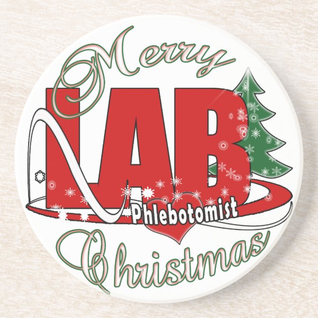 LABRADOR PHLEBOTOMIST CHRISTMAS UNTERSETZER (Vorne)