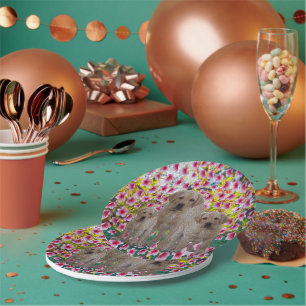 Labrador Puppies Oil Paint, Pappteller