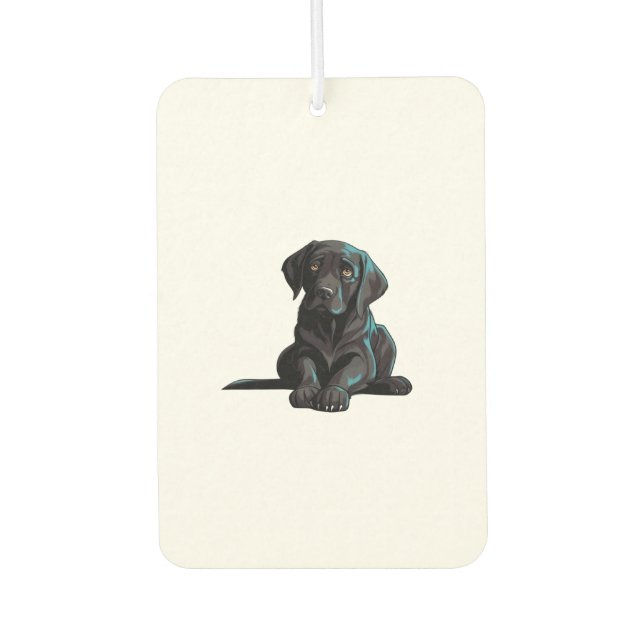 Labrador Puppy Autolufterfrischer (Vorderseite)