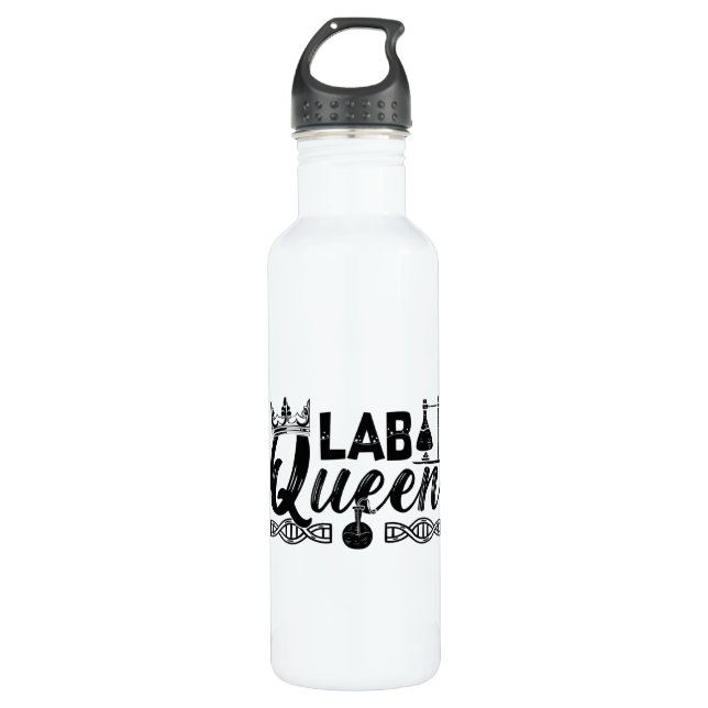 Labrador Queen Labrador Tech Laborchemist Technike Edelstahlflasche (Vorderseite)