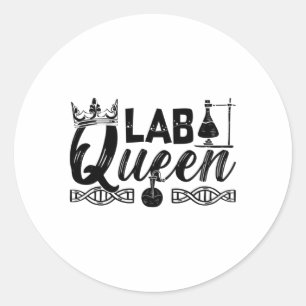 Labrador Queen Labrador Tech Laborchemist Technike Runder Aufkleber