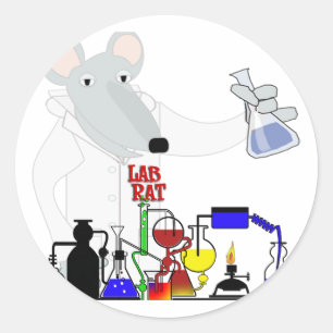 LABRADOR RAT CHEMISTRY RUNDER AUFKLEBER