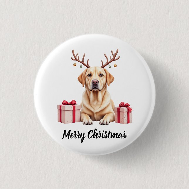 Labrador Reindeer Button (Vorderseite)