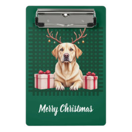 Labrador-Rentier Mini Klemmbrett