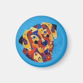 Labrador Retreiver auf einem Magnet