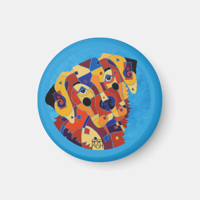 Labrador Retreiver sur un aimant (Devant)