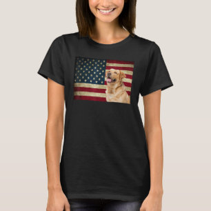 Labrador retriever American Flag labdog Animal T-Shirt