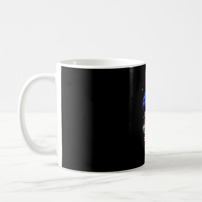 Labrador Retriever American Flag Shadow Kaffeetasse (Links)