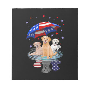 Labrador Retriever American Flag Shadow Notizblock