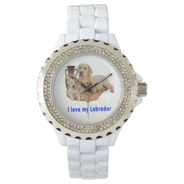 Labrador Retriever Armbanduhr (Vorderseite)