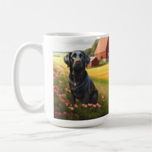 Labrador Retriever auf dem Bauernhof Kaffeetasse