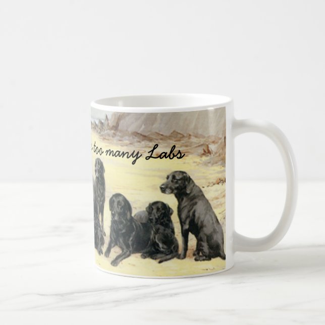 Labrador-Retriever auf der Strand-Tasse Kaffeetasse (Rechts)