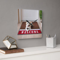 Labrador Retriever auf Welcome Mat