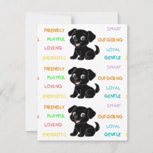 Labrador Retriever Black Lab Eigenschaften Mitteilungskarte