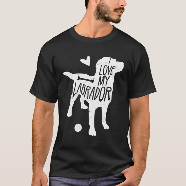 Labrador Retriever Black Lab Fetch T-Shirt (Vorderseite)