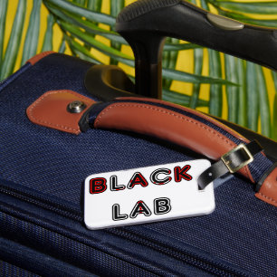 Labrador Retriever Black Lab Flagge im Namen Gepäckanhänger