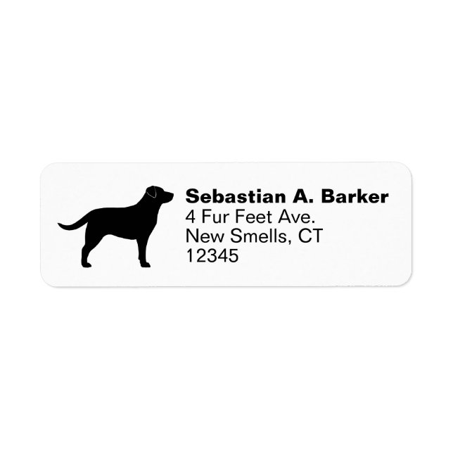 Labrador Retriever Black Lab Rücksendeadresse (Vorne)